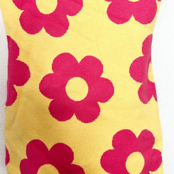 Princess Polly Yellow Floral Knit Lennon Mini Dress Women's Size Small/Medium - Picture 6 of 7